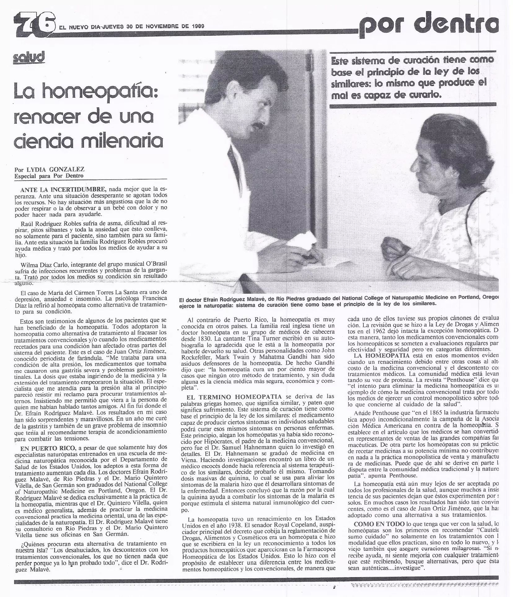 La homeopatía renacer de una ciencia